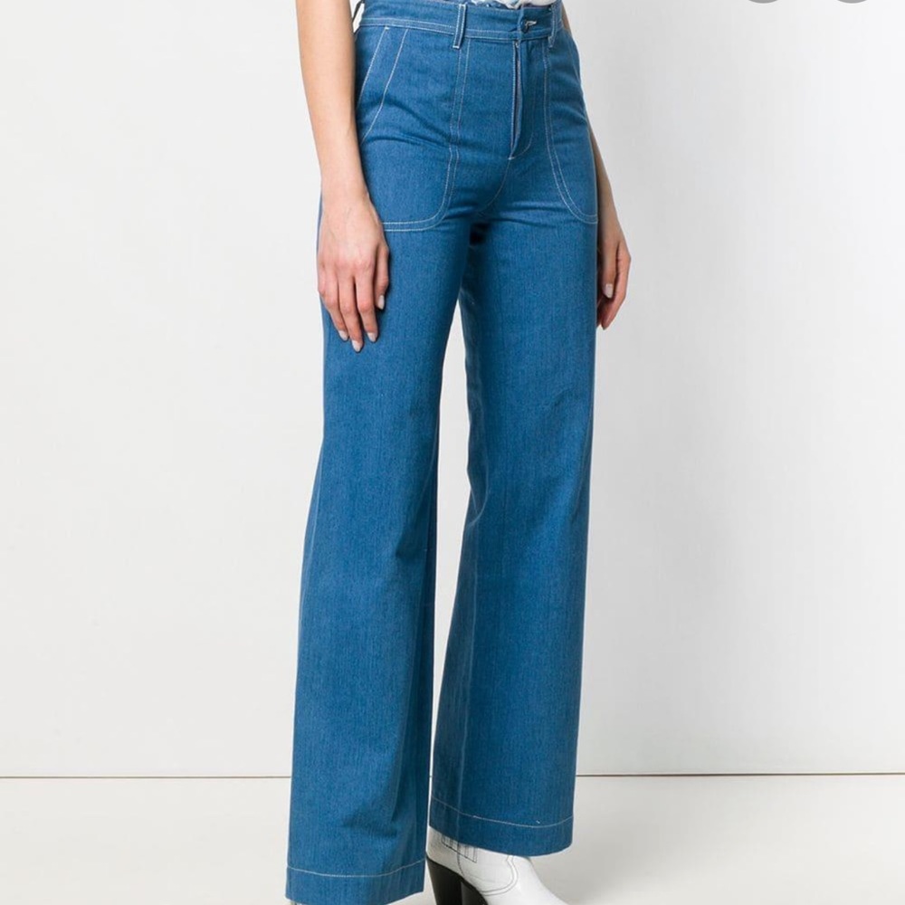 A.P.C contrast stitching jeans